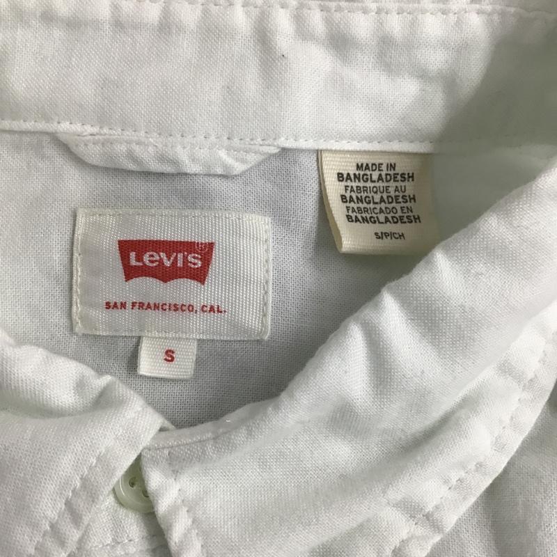 リーバイス Levi's シャツ、ブラウス 長袖 72629-0001 ボタンダウン S ワンポイント 白 / ホワイト / X 緑 / グリーン / X 紺 / ネイビー / メンズ USED 古着 中古 10078351