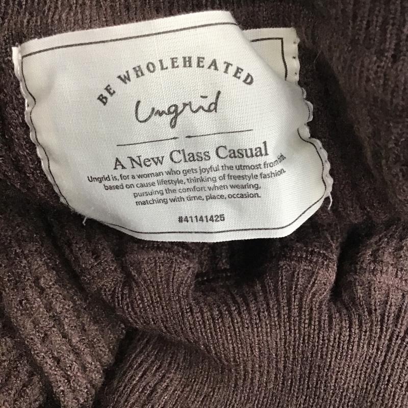 アングリッド Ungrid ニット、セーター 長袖 FREE 無地 茶 / ブラウン / レディース USED 古着 中古 10078430