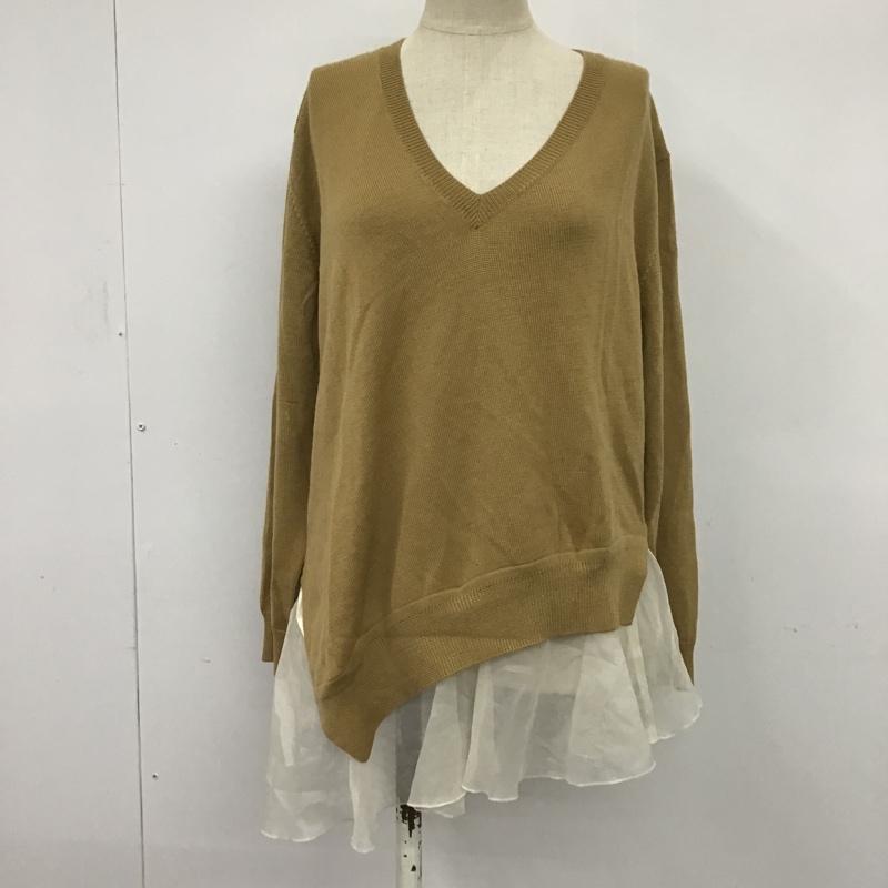 フレイ アイディー FRAY I.D ニット、セーター 長袖 FREE 無地 キャメル / キャメル / レディース USED 古着 中古 10078453