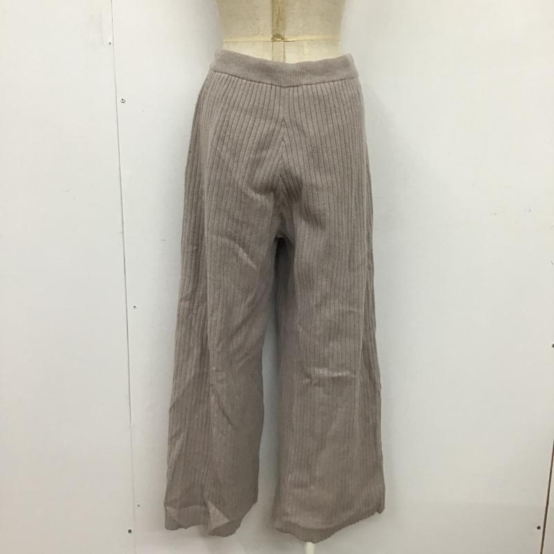 フリークスストア FREAK'S STORE ボトムス ボトムス F19-LTK-18 リブニットパンツ ワイド FREE 無地 グレージュ / グレージュ / レディース USED 古着 中古 10078551