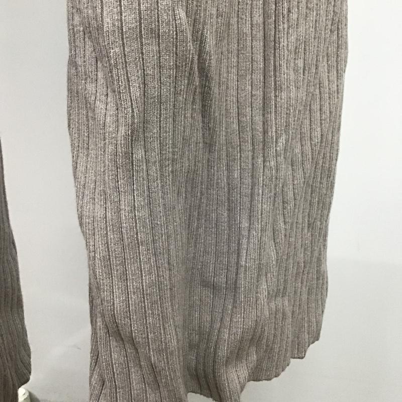 フリークスストア FREAK'S STORE ボトムス ボトムス F19-LTK-18 リブニットパンツ ワイド FREE 無地 グレージュ / グレージュ / レディース USED 古着 中古 10078551