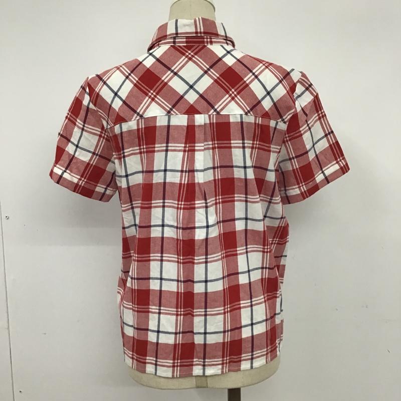 イング INGNI シャツ、ブラウス 半袖 1151-280918-04 前結び タグ付き M チェック 白 / ホワイト / X 赤 / レッド / X 紺 / ネイビー / レディース USED 古着 中古 10078561
