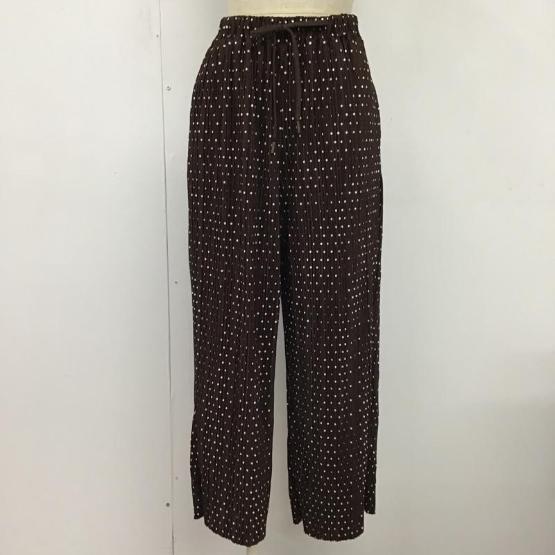 ニコアンド niko and... ボトムス ボトムス S212NL09TO サラサラカットプリーツパンツ M ドット 茶 / ブラウン / レディース USED 古着 中古 10078690
