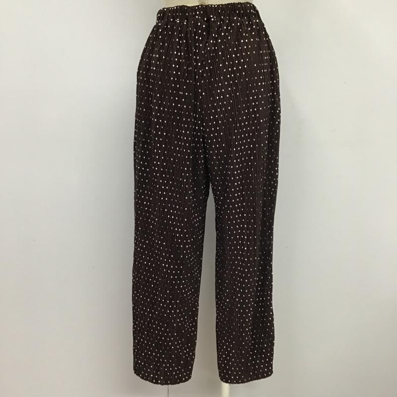 ニコアンド niko and... ボトムス ボトムス S212NL09TO サラサラカットプリーツパンツ M ドット 茶 / ブラウン / レディース USED 古着 中古 10078690