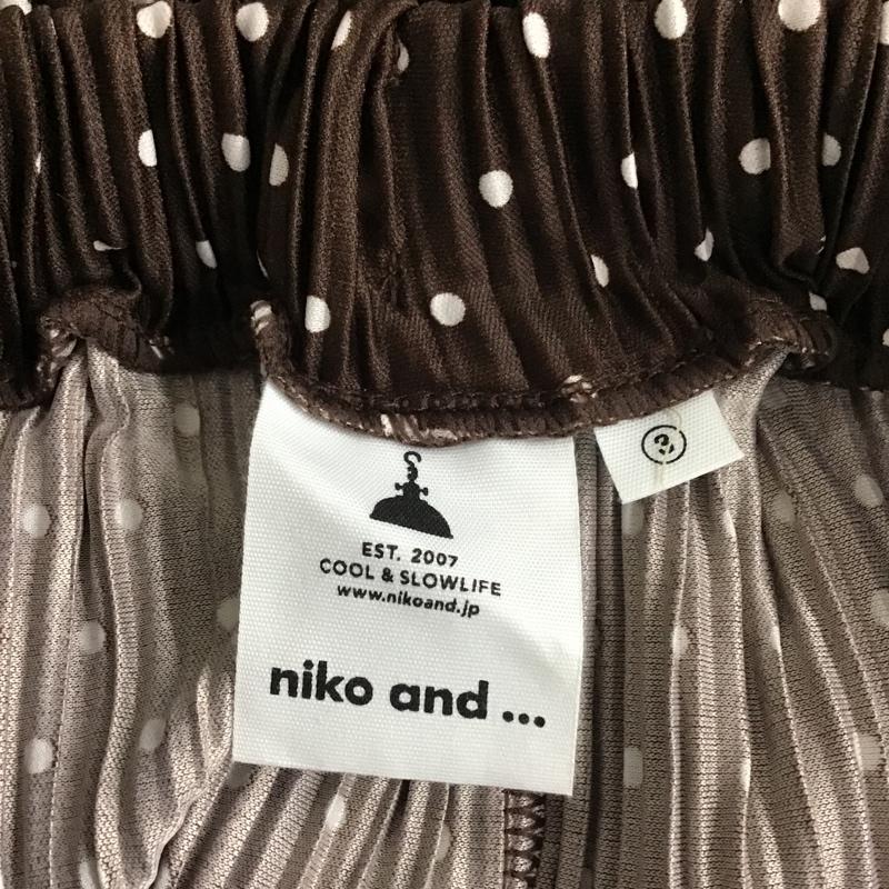 ニコアンド niko and... ボトムス ボトムス S212NL09TO サラサラカットプリーツパンツ M ドット 茶 / ブラウン / レディース USED 古着 中古 10078690