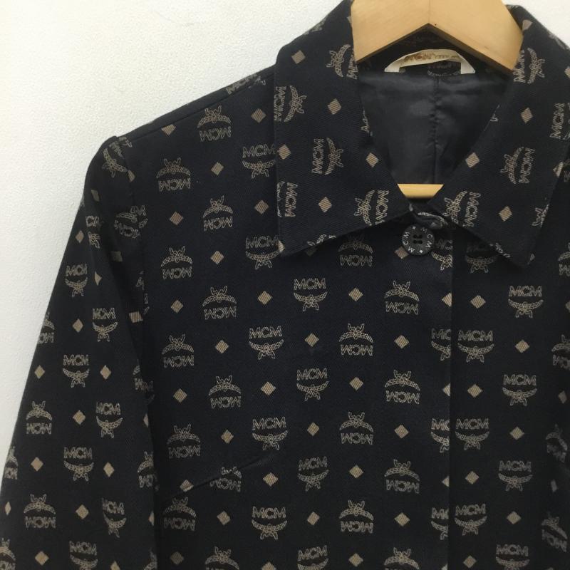エムシーエム MCM コート コート一般 ロゴ 総柄 M ロゴ、文字 黒 / ブラック / レディース USED 古着 中古 10078706