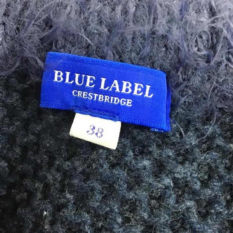 ブルーレーベル・クレストブリッジ BLUE LABEL CRESTBRIDGE ニット、セーター 長袖 55N48-282-29 38 無地 紺 / ネイビー / レディース USED 古着 中古 10078814