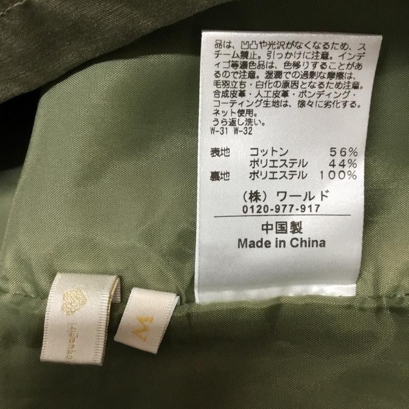 エージーバイアクアガール AGBYAQUAGIRL スカート ひざ丈スカート C12-76014 ベルト付き M 無地 カーキ / カーキ / レディース USED 古着 中古 10078829