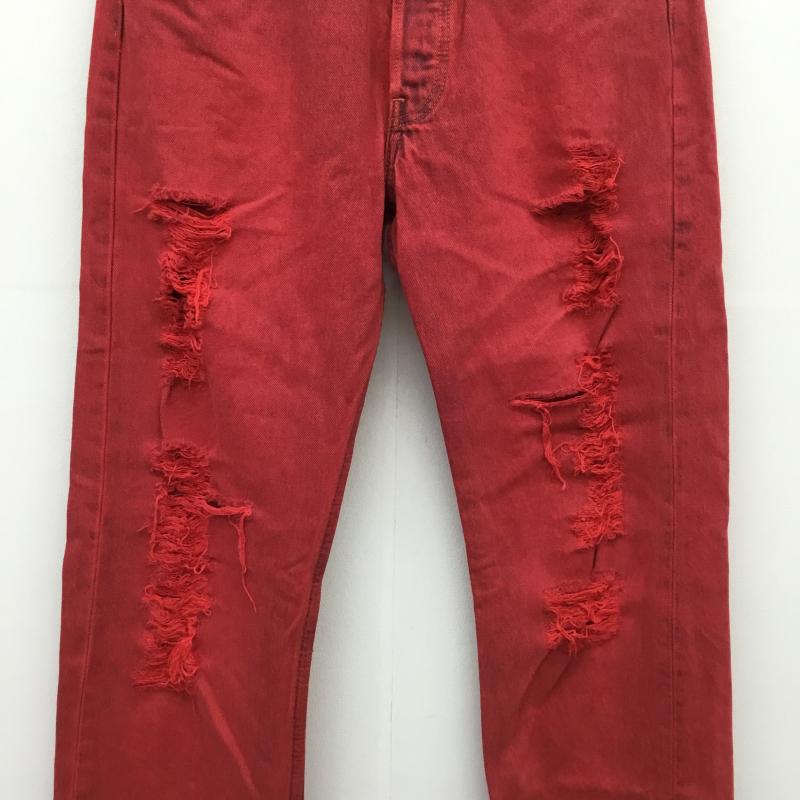 リーバイス Levi's パンツ デニム、ジーンズ 501 USA製 90s 後染め 31インチ 赤 / レッド / メンズ USED 古着 中古 10078931