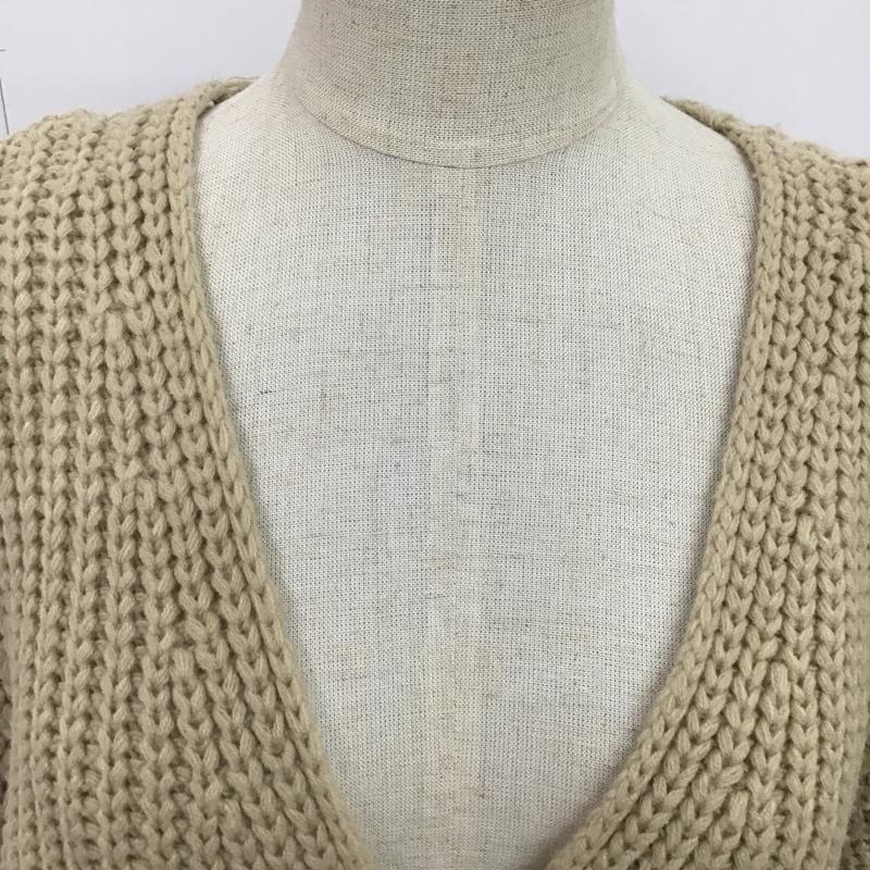 ニコアンド niko and... カーディガン 長袖 ST95WE37AD 無地 ベージュ / ベージュ / レディース USED 古着 中古 10079059