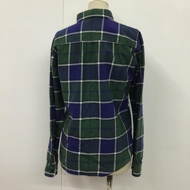 ブルーレーベル・クレストブリッジ BLUE LABEL CRESTBRIDGE シャツ、ブラウス 長袖 55M44-238-29 コットン チェック 36 ワンポイント 緑 / グリーン / X 紺 / ネイビー / X 白 / ホワイト / レディース USED 古着 中古 10079160