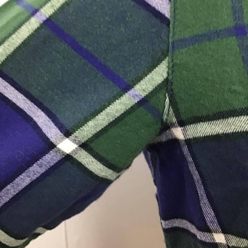 ブルーレーベル・クレストブリッジ BLUE LABEL CRESTBRIDGE シャツ、ブラウス 長袖 55M44-238-29 コットン チェック 36 ワンポイント 緑 / グリーン / X 紺 / ネイビー / X 白 / ホワイト / レディース USED 古着 中古 10079160