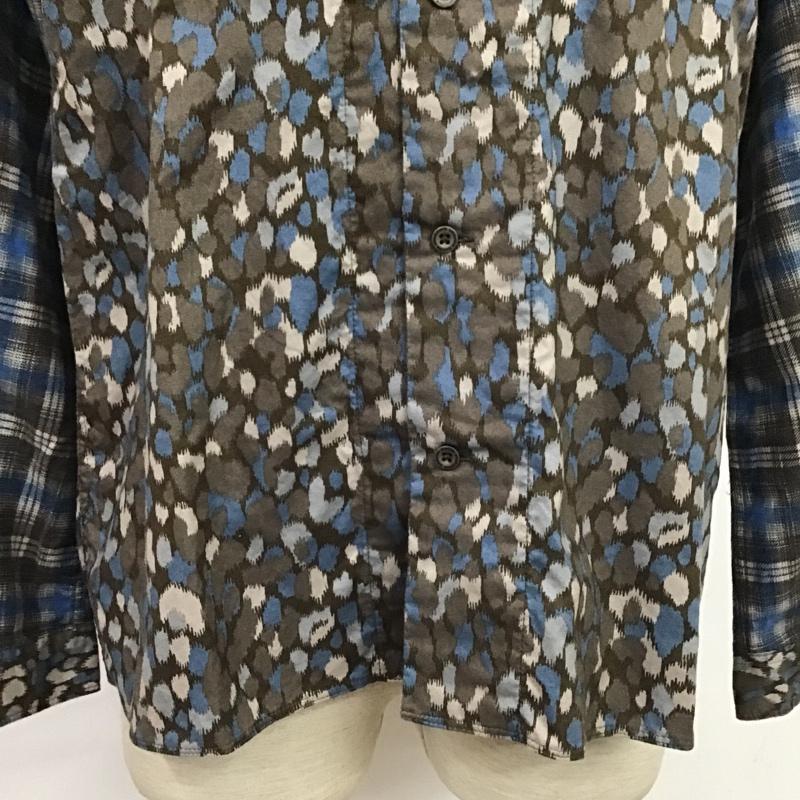 ノンネイティブ nonnative シャツ、ブラウス 長袖 BOWLER SHIRT タグ付 1 チェック X ヒョウ柄・レオパード柄 マルチカラー / マルチカラー / メンズ USED 古着 中古 10079174
