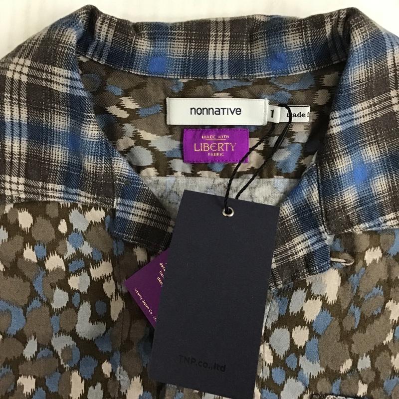 ノンネイティブ nonnative シャツ、ブラウス 長袖 BOWLER SHIRT タグ付 1 チェック X ヒョウ柄・レオパード柄 マルチカラー / マルチカラー / メンズ USED 古着 中古 10079174
