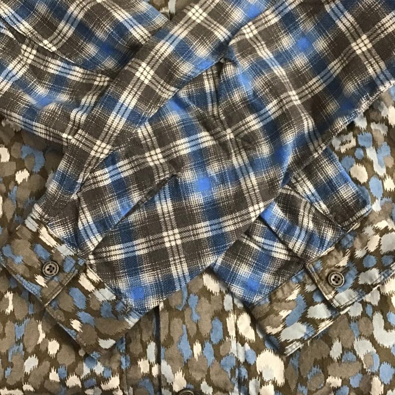 ノンネイティブ nonnative シャツ、ブラウス 長袖 BOWLER SHIRT タグ付 1 チェック X ヒョウ柄・レオパード柄 マルチカラー / マルチカラー / メンズ USED 古着 中古 10079174