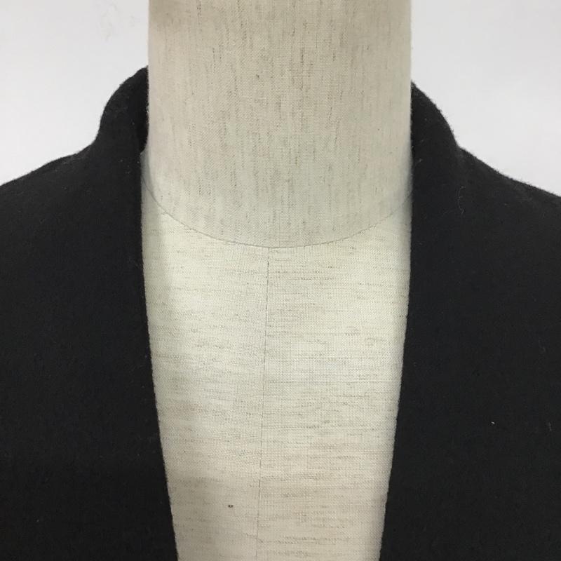ゴールド GOLD コート コート一般 GL14491 WOOL CASHMERE NO COLLAR COAT L 無地 黒 / ブラック / メンズ USED 古着 中古 10079202