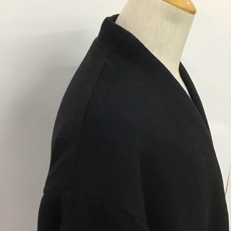 ゴールド GOLD コート コート一般 GL14491 WOOL CASHMERE NO COLLAR COAT L 無地 黒 / ブラック / メンズ USED 古着 中古 10079202