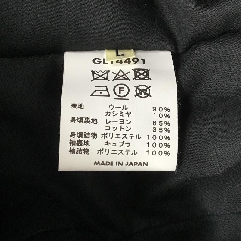 ゴールド GOLD コート コート一般 GL14491 WOOL CASHMERE NO COLLAR COAT L 無地 黒 / ブラック / メンズ USED 古着 中古 10079202