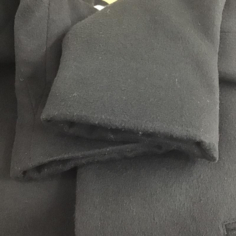 ゴールド GOLD コート コート一般 GL14491 WOOL CASHMERE NO COLLAR COAT L 無地 黒 / ブラック / メンズ USED 古着 中古 10079202