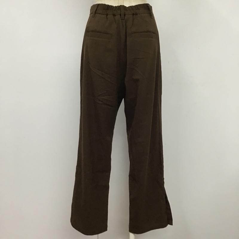ローリーズファーム LOWRYS FARM ボトムス ボトムス LF519106AD TRサイドスリットパンツ L 無地 茶 / ブラウン / レディース USED 古着 中古 10079223
