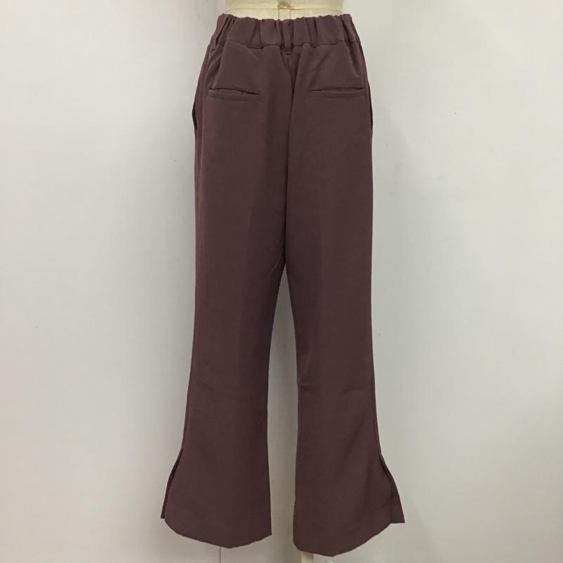 グローバルワーク GLOBAL WORK パンツ スラックス GW519501ST スリット セミフレアパンツ M 無地 紫 / パープル / レディース USED 古着 中古 10079225