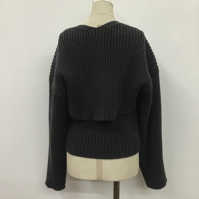 マウジー MOUSSY トップス トップス 010FSS70-1070 リブニット ボレロ キャミソール セット FREE 無地 黒 / ブラック / レディース USED 古着 中古 10079266