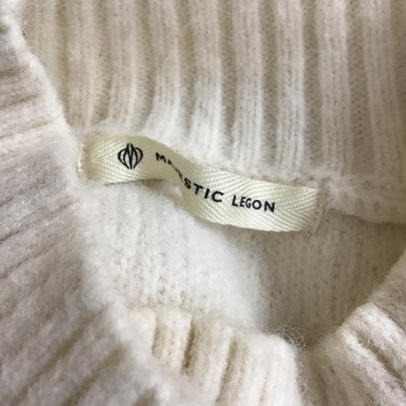 マジェスティックレゴン MAJESTIC LEGON ニット、セーター 長袖 193583 M 無地 白 / ホワイト / レディース USED 古着 中古 10079334