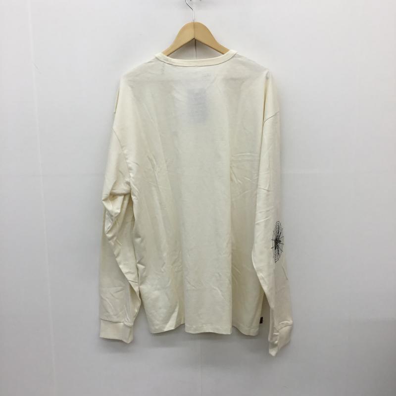 バンズ VANS Tシャツ 長袖 Gilbert Crockett Longsleeve Spayder Elbow ロンT スリーブプリント XL プリント アイボリー / アイボリー / メンズ USED 古着 中古 10079347