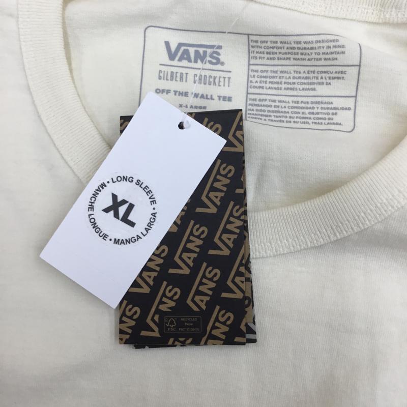 バンズ VANS Tシャツ 長袖 Gilbert Crockett Longsleeve Spayder Elbow ロンT スリーブプリント XL プリント アイボリー / アイボリー / メンズ USED 古着 中古 10079347