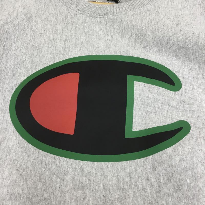 チャンピオン Champion トレーナー 長袖 DENIM TEARS デニムティアーズ Reverse Weave リバースウィーブ M ロゴ、文字 灰 / グレー / メンズ USED 古着 中古 10079348
