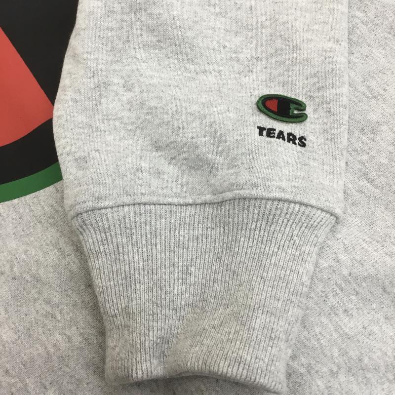 チャンピオン Champion トレーナー 長袖 DENIM TEARS デニムティアーズ Reverse Weave リバースウィーブ M ロゴ、文字 灰 / グレー / メンズ USED 古着 中古 10079348
