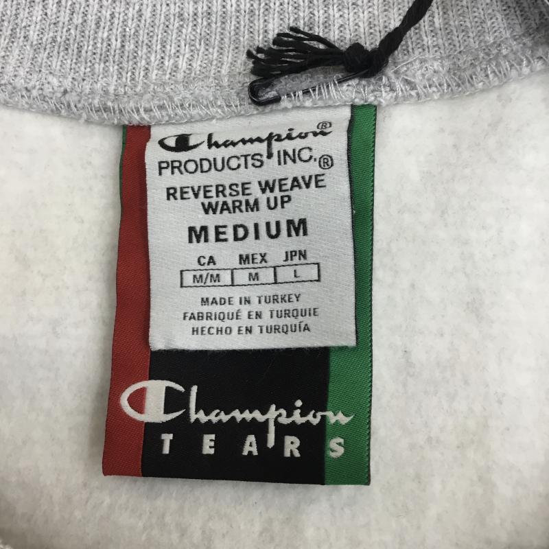チャンピオン Champion トレーナー 長袖 DENIM TEARS デニムティアーズ Reverse Weave リバースウィーブ M ロゴ、文字 灰 / グレー / メンズ USED 古着 中古 10079348
