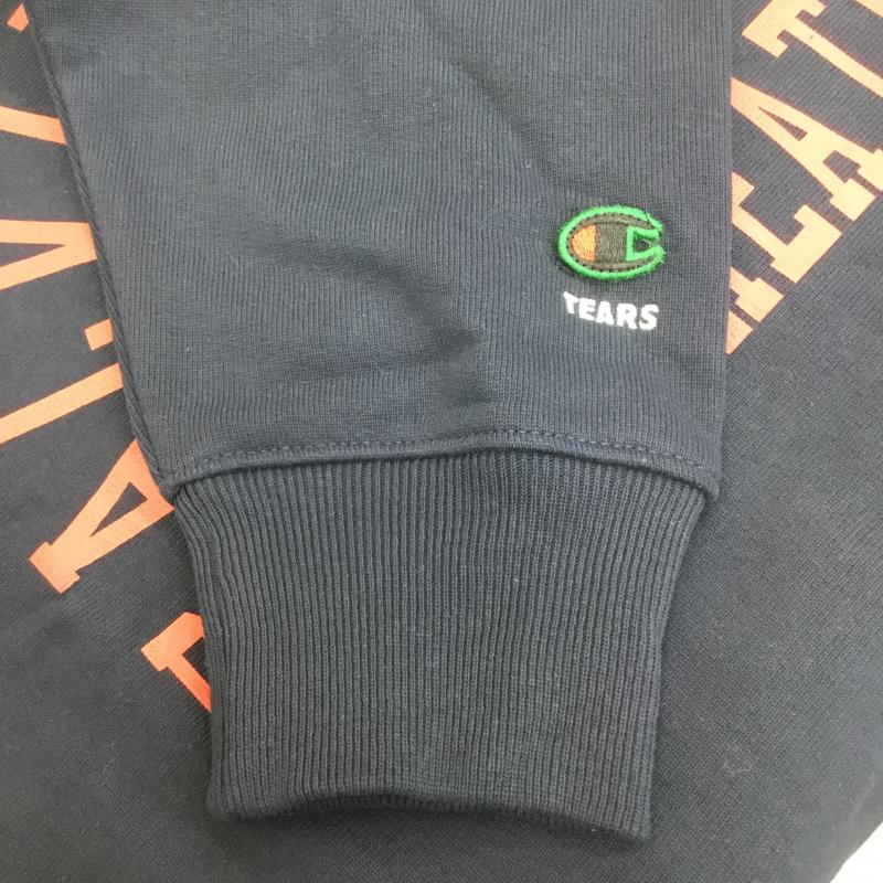 チャンピオン Champion トレーナー 長袖 DENIM TEARS デニムティアーズ Reverse Weave リバースウィーブ ハーフジップ M ロゴ、文字 紺 / ネイビー / メンズ USED 古着 中古 10079350