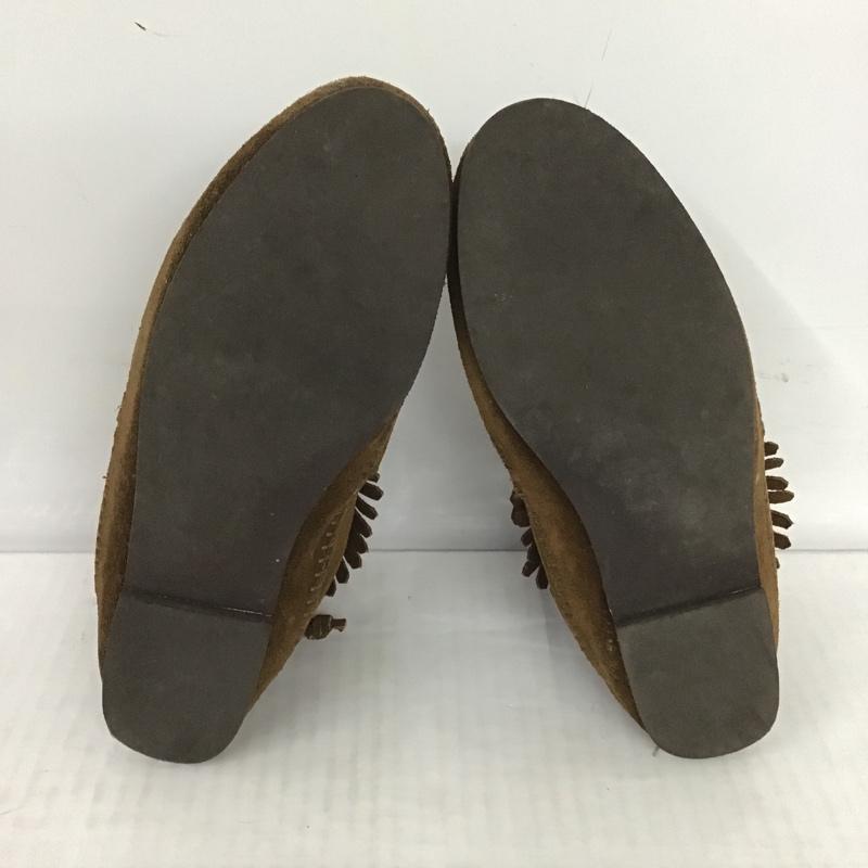 ミネトンカ Minnetonka ブーツ ショートブーツ 283 バックジッパー スエード 箱有 無地 茶 / ブラウン / レディース USED 古着 中古 10079373