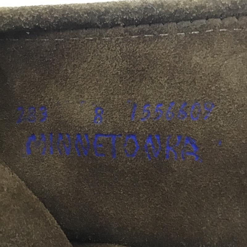 ミネトンカ Minnetonka ブーツ ショートブーツ 283 バックジッパー スエード 箱有 無地 茶 / ブラウン / レディース USED 古着 中古 10079373