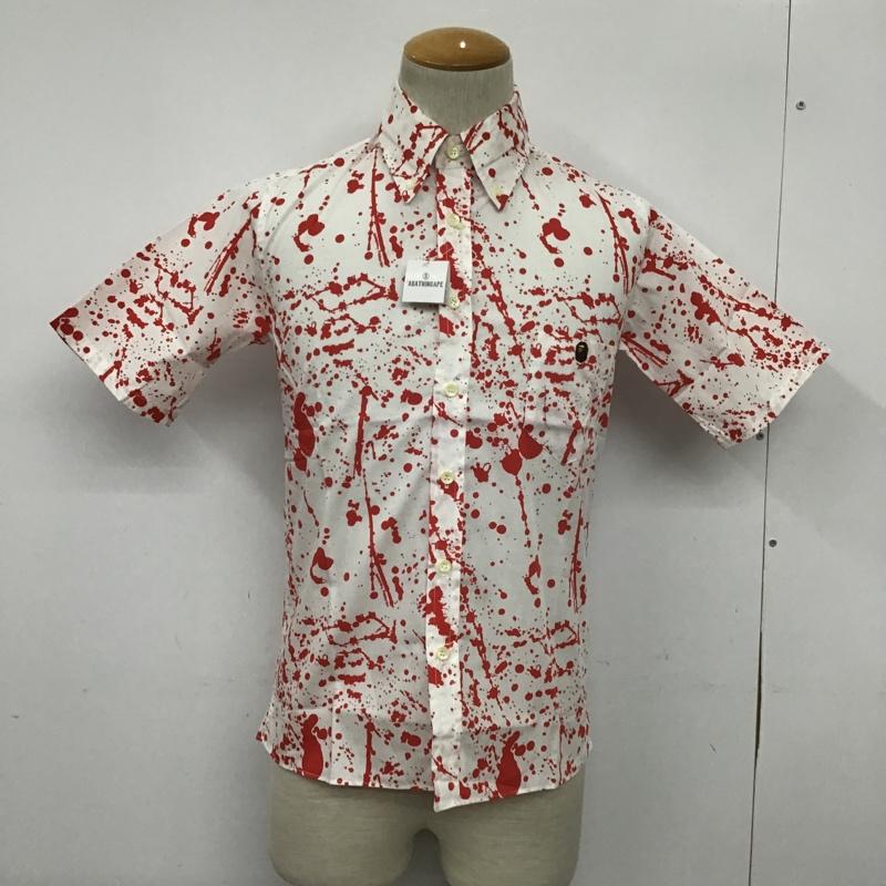 アベイシングエイプ A BATHING APE シャツ、ブラウス 半袖 タグ付 ボタンダウンシャツ XS 総柄 マルチカラー / マルチカラー / メンズ USED 古着 中古 10079430