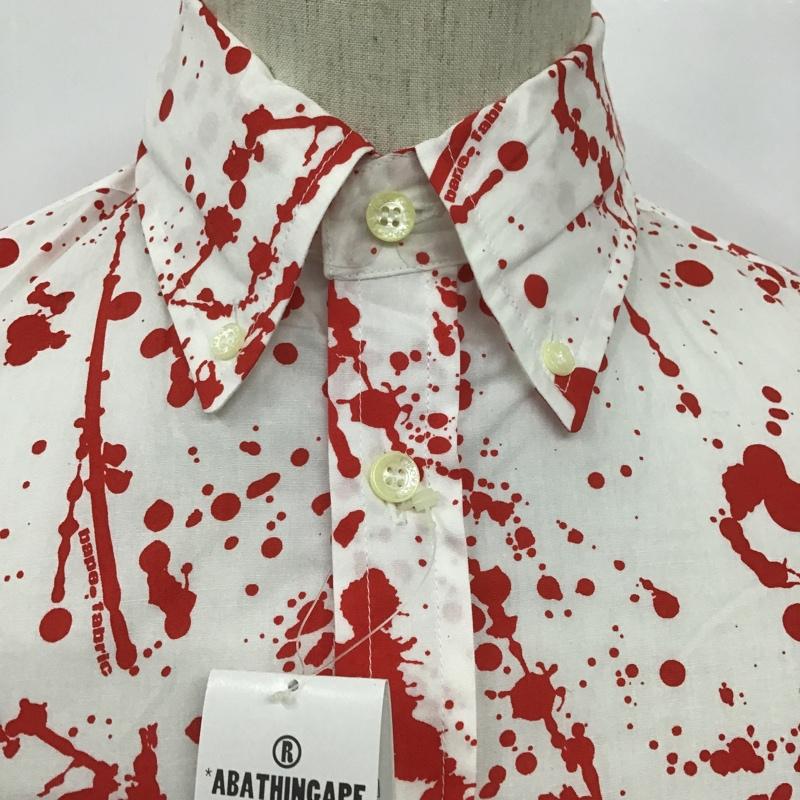 アベイシングエイプ A BATHING APE シャツ、ブラウス 半袖 タグ付 ボタンダウンシャツ XS 総柄 マルチカラー / マルチカラー / メンズ USED 古着 中古 10079430