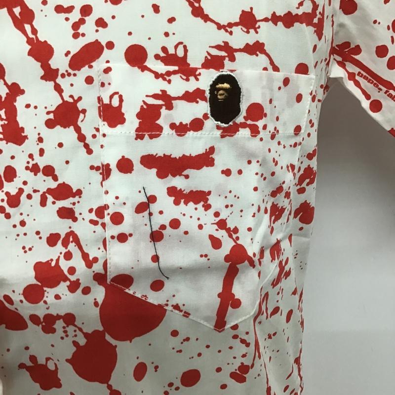 アベイシングエイプ A BATHING APE シャツ、ブラウス 半袖 タグ付 ボタンダウンシャツ XS 総柄 マルチカラー / マルチカラー / メンズ USED 古着 中古 10079430