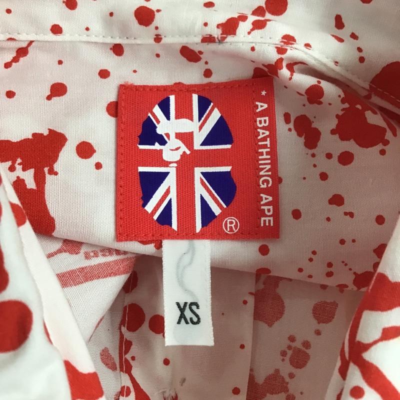 アベイシングエイプ A BATHING APE シャツ、ブラウス 半袖 タグ付 ボタンダウンシャツ XS 総柄 マルチカラー / マルチカラー / メンズ USED 古着 中古 10079430