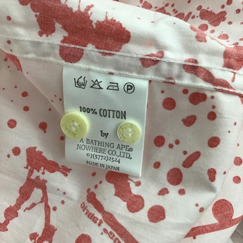 アベイシングエイプ A BATHING APE シャツ、ブラウス 半袖 タグ付 ボタンダウンシャツ XS 総柄 マルチカラー / マルチカラー / メンズ USED 古着 中古 10079430