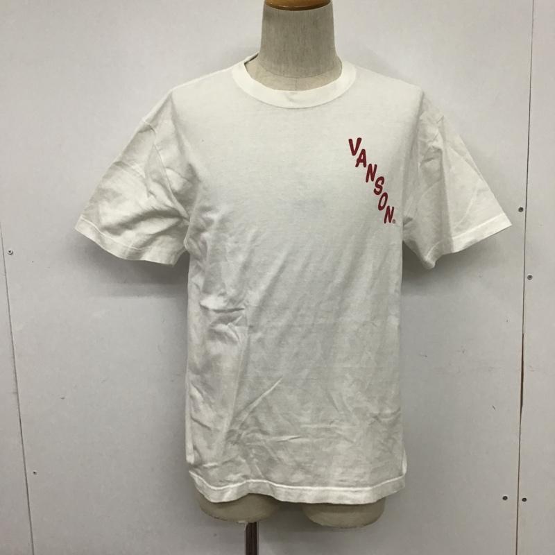 ヴァンソン VANSON Tシャツ 半袖 19-071-720-2059-2-0 バックプリント M ロゴ、文字 白 / ホワイト / メンズ USED 古着 中古 10079454