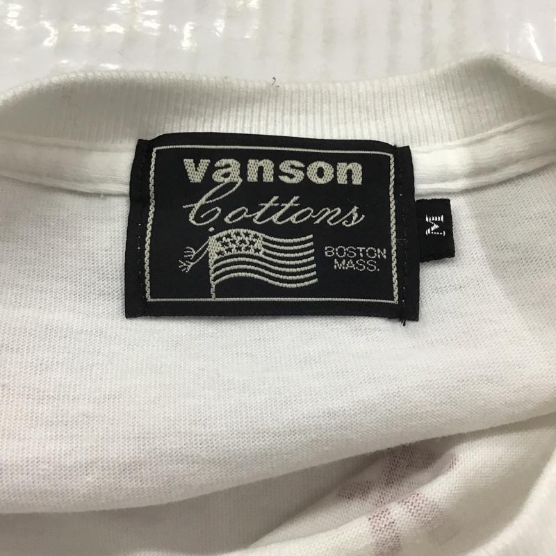 ヴァンソン VANSON Tシャツ 半袖 19-071-720-2059-2-0 バックプリント M ロゴ、文字 白 / ホワイト / メンズ USED 古着 中古 10079454