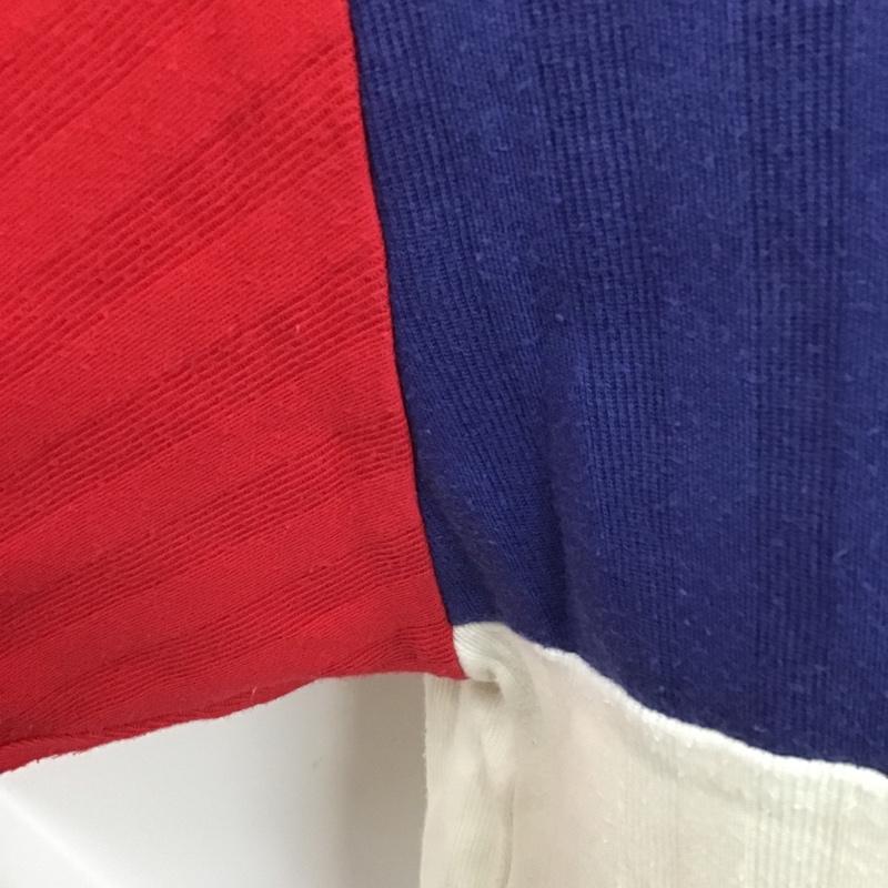 トミー ジーンズ TOMMY JEANS Tシャツ 半袖 Vネック S ワンポイント 赤 / レッド / X 紺 / ネイビー / X オフホワイト / オフホワイト / メンズ USED 古着 中古 10079484