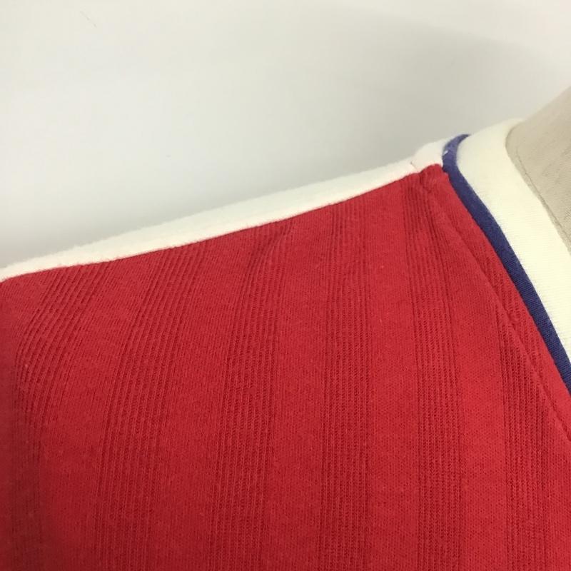 トミー ジーンズ TOMMY JEANS Tシャツ 半袖 Vネック S ワンポイント 赤 / レッド / X 紺 / ネイビー / X オフホワイト / オフホワイト / メンズ USED 古着 中古 10079484