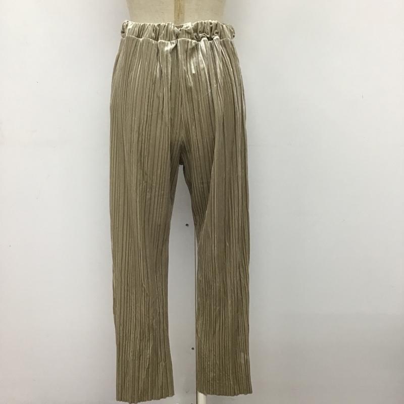 ローリーズファーム LOWRYS FARM ボトムス ボトムス プリーツパンツ ベロアパンツ FREE 無地 ベージュ / ベージュ / レディース USED 古着 中古 10079488