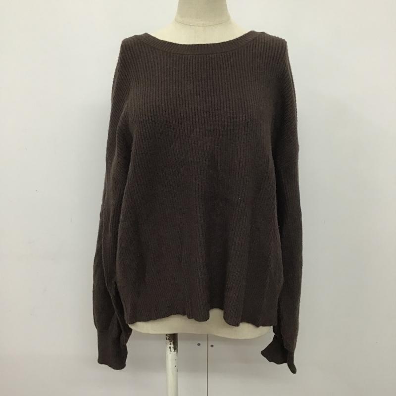 アルシーヴ archives ニット、セーター 長袖 M 無地 茶 / ブラウン / レディース USED 古着 中古 10079491