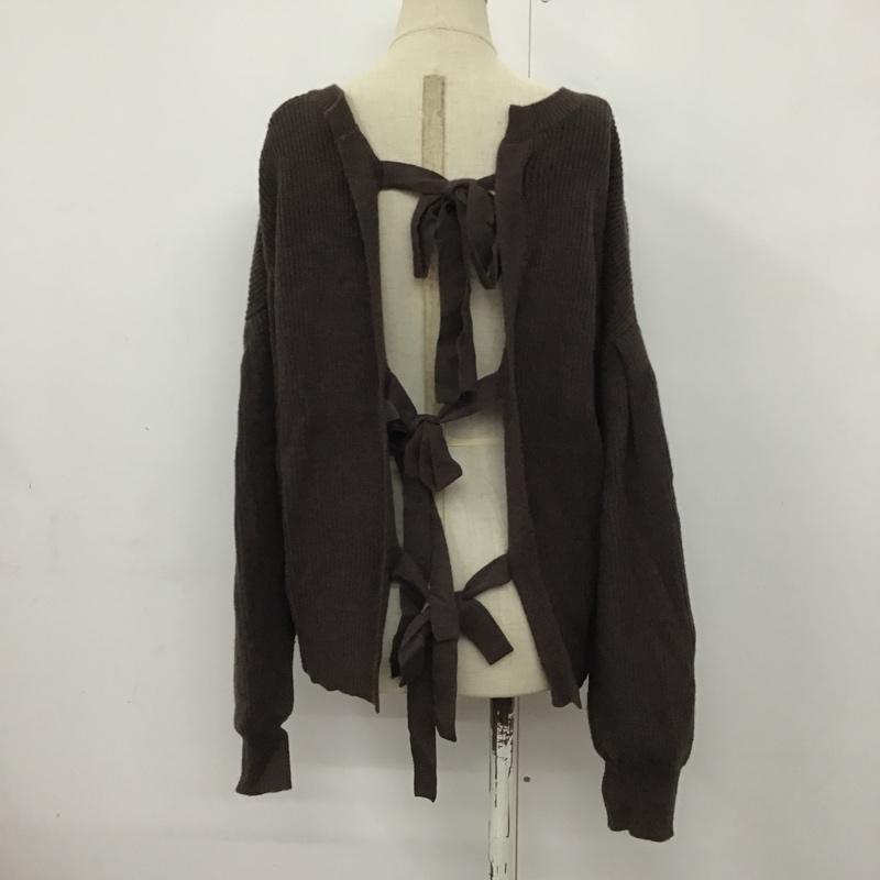 アルシーヴ archives ニット、セーター 長袖 M 無地 茶 / ブラウン / レディース USED 古着 中古 10079491