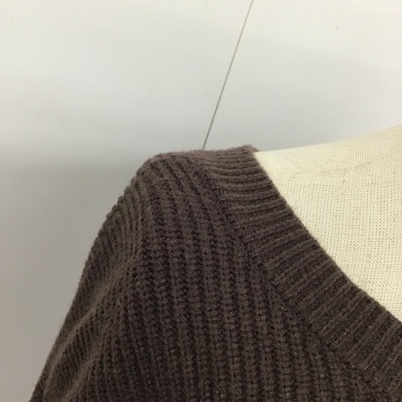 アルシーヴ archives ニット、セーター 長袖 M 無地 茶 / ブラウン / レディース USED 古着 中古 10079491