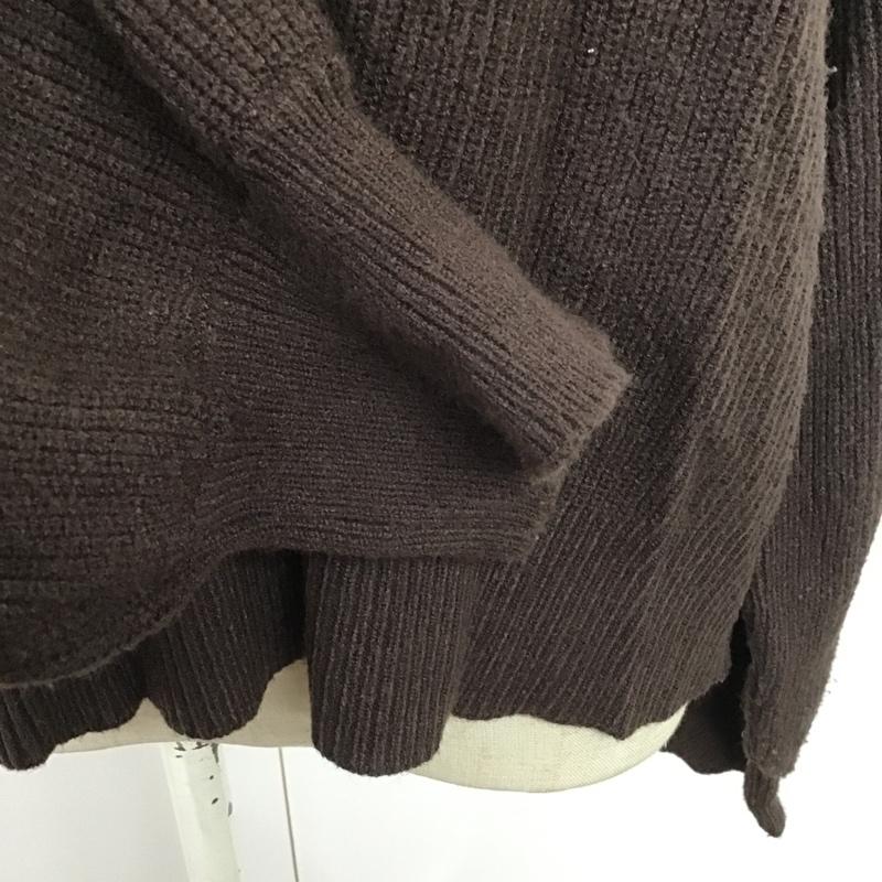 アルシーヴ archives ニット、セーター 長袖 M 無地 茶 / ブラウン / レディース USED 古着 中古 10079491