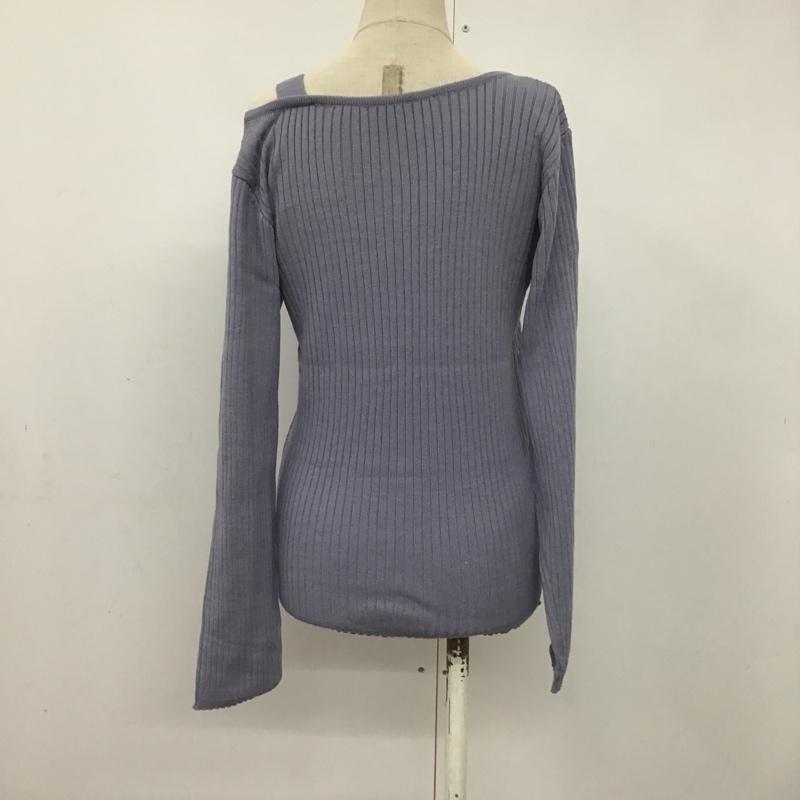 グレイル GRL ニット、セーター 長袖 アシメショルダーリブニット 19505025 M 無地 紫 / パープル / レディース USED 古着 中古 10079503